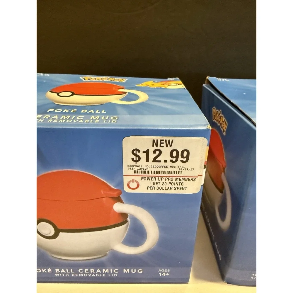 Pokemon Poké Ball Ceramic Mug – 16 oz – With Removable Lid – New in Bo
